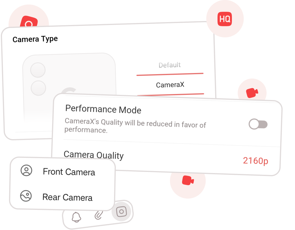 Demonstration of improved camera screen